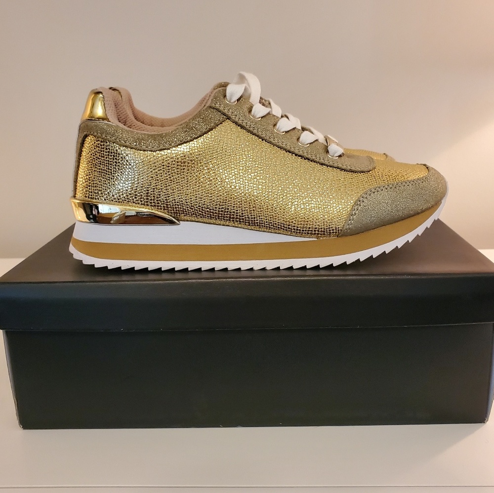 Bebe gold sneakers